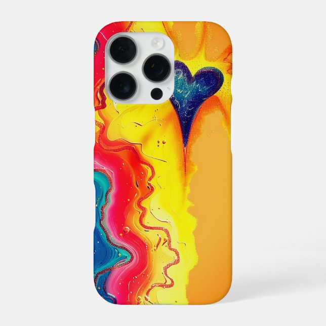 Para iPhone Funda de teléfono con diseño de corazón (Reverso)
