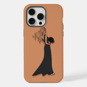Funda de teléfono con elegante arte de línea de mu