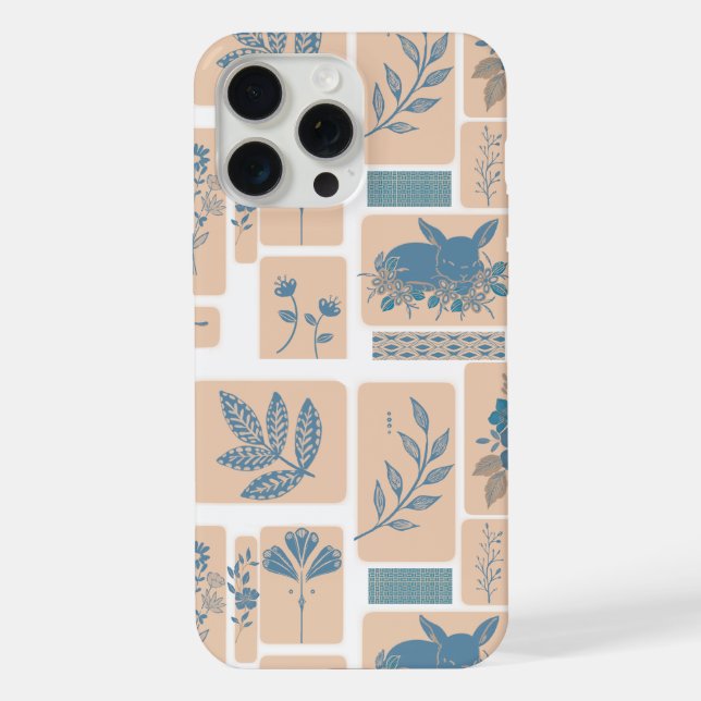 Para iPhone Funda de teléfono con elegante patrón botánico de  (Reverso )
