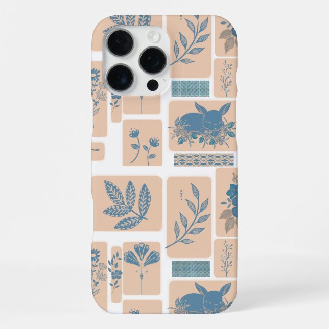 Para iPhone Funda de teléfono con elegante patrón botánico de  (Reverso )