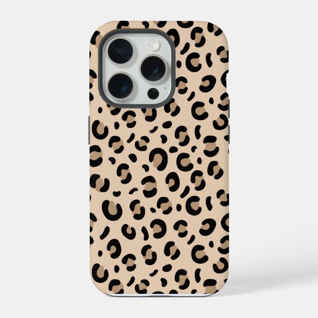 Para iPhone Funda de teléfono con estampado clásico de leopard (Reverso )