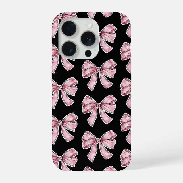 Para iPhone Funda de teléfono con estampado de lazo rosa (Reverso )