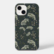 Funda de teléfono con estampado floral oscuro vint