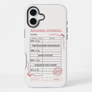 Para iPhone 16 Plus Funda de teléfono con estética de tarjeta de bibli