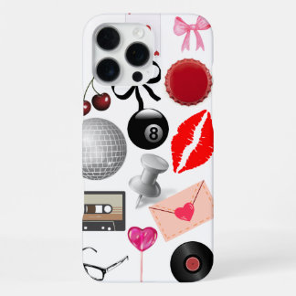 Para iPhone 16 Pro Max Funda de teléfono con estética retro – Vibraciones