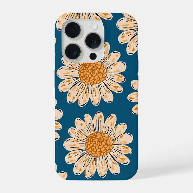 Para iPhone Funda de teléfono con flores de margarita (Reverso )