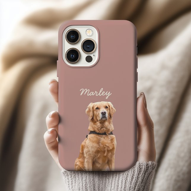 Para iPhone Funda de teléfono con foto de mascota personalizad (Personalized Dog and Cat Phone Case for Owners, Custom Pet iPhone Case Gift for Best Kids & Adults)
