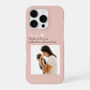 Para iPhone 16 Pro Funda de teléfono con foto personalizada de "Mamá"