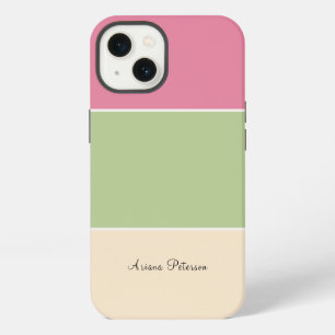 Funda de teléfono con franja horizontal de color d