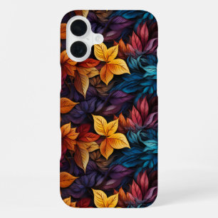 Para iPhone 16 Plus Funda de teléfono con hojas artísticas