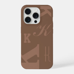 Funda de teléfono con inicial personalizada Mocha,