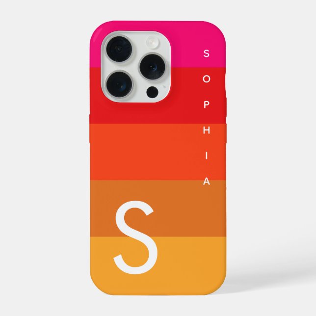 Para iPhone Funda de teléfono con inicial personalizada y nomb (Reverso )