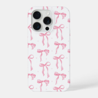 Funda de teléfono con lazo rosa – Patrón chic negr