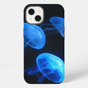 Funda de teléfono con medusas brillantes   Cubiert