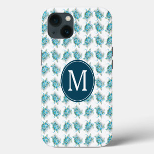 Funda de teléfono con monograma de tortuga marina