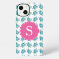Funda de teléfono con monograma de tortuga marina