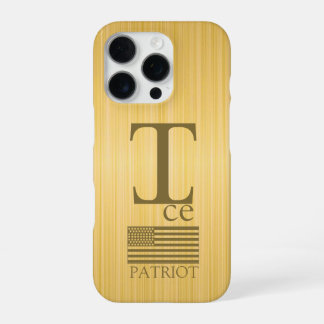 Para iPhone 16 Pro Funda de teléfono con monograma patriótico "I" dor