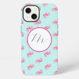 Funda de teléfono con patrón de flamencos rosados