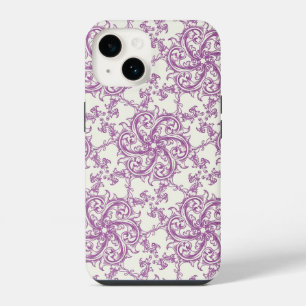 Para iPhone 14 funda de teléfono con patrón de flores medievales