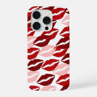 Funda de teléfono con patrón de labios estéticos