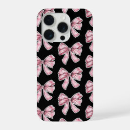 Funda de teléfono con patrón de lazo rosa