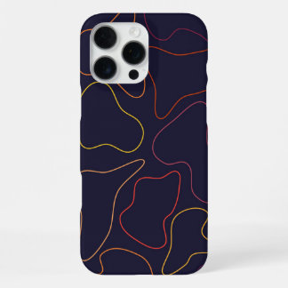 Para iPhone 16 Pro Max Funda de teléfono con patrón de líneas de flujo de