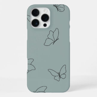 Para iPhone 16 Pro Max Funda de teléfono con patrón de mariposa simple y 