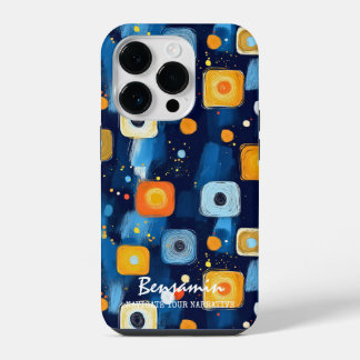 Para iPhone 14 Pro Funda de teléfono con patrón de remolino geométric