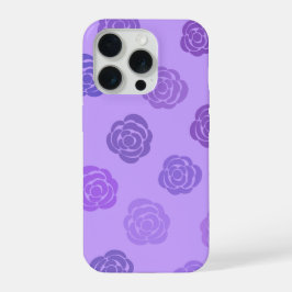 Funda de teléfono con patrón de rosa púrpura