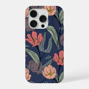 Funda de teléfono con patrón de tulipán floral osc