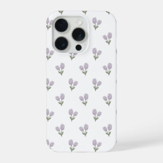 Funda de teléfono con patrón de tulipán morado sua