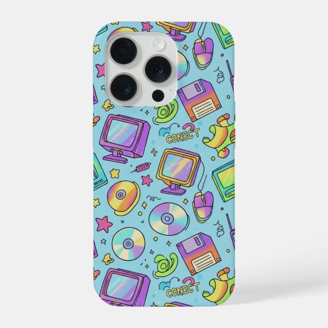 Para iPhone Funda de teléfono con patrón estético de tecnologí (Reverso )