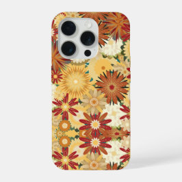 Funda de teléfono con patrón floral cálido retro