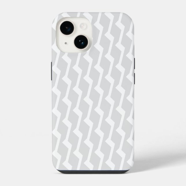Para iPhone Funda de teléfono con patrón geométrico blanco min (Reverso )