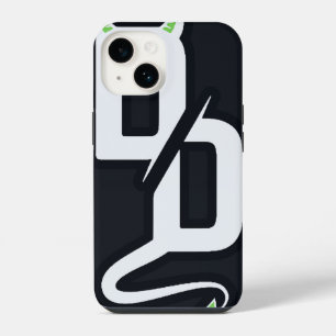 Para iPhone 14 Funda de teléfono con pegatina de monograma DD