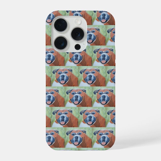 Para iPhone Funda de teléfono con perro boxer (Reverso )