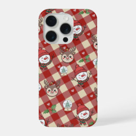 Funda de teléfono con personajes navideños lindos