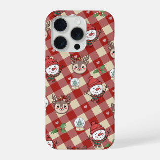 Funda de teléfono con personajes navideños lindos 