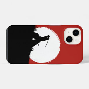 Para iPhone 14 Funda de teléfono con silueta de guerrero samurái