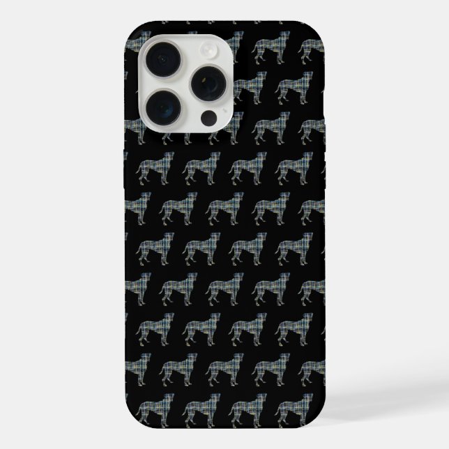 Para iPhone Funda de teléfono con silueta de perro Boxer en cu (Reverso )