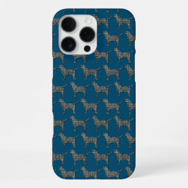 Para iPhone 16 Pro Max Funda de teléfono con silueta de perro Labrador Re