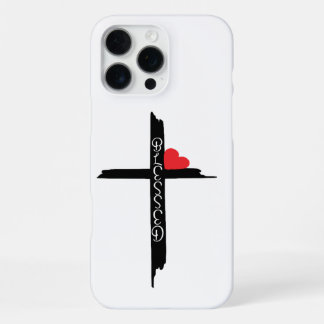 Para iPhone 16 Pro Max Funda de teléfono cruz bendita