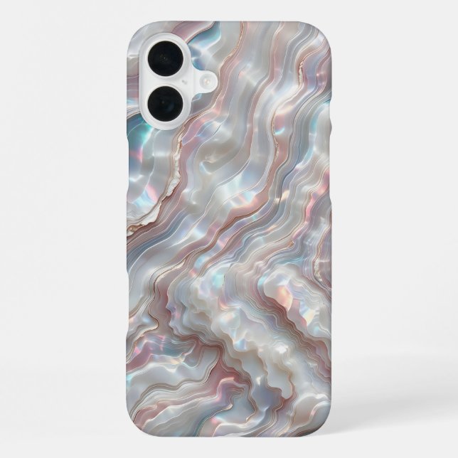 Para iPhone Funda de teléfono de ágata perlada de lujo - Iride (Reverso )