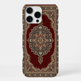 Para iPhone 16 Pro Max Funda de teléfono de alfombra persa roja clásica –