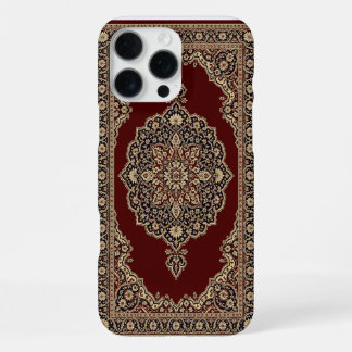 Para iPhone 16 Pro Max Funda de teléfono de alfombra persa roja clásica –