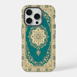 Funda de teléfono de alfombra persa turquesa Medal