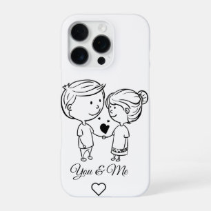 Para iPhone 16 Pro Funda de teléfono de amor de pareja Tú y Yo