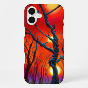 Para iPhone 16 Plus Funda de teléfono de árbol artístico