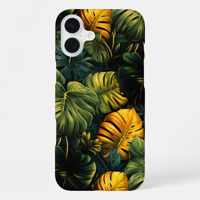 Para iPhone Funda de teléfono de arte de hojas (Reverso )