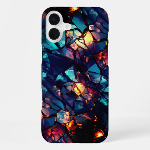 Para iPhone 16 Plus Funda de teléfono de arte de vidrio roto